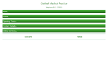 Tablet Screenshot of oakleafmedicalpractice.com